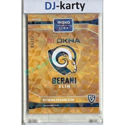 2024/25 Goal Cards Maxa liga 1. série #C-06 Berani Zlín Club Logo Parallel xx/15