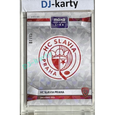 2024/25 Goal Cards Maxa liga 1. série #C-09 HC Slavia Praha Club Logo Parallel xx/15