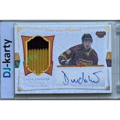 2024/25 Goal Cards Maxa liga 1. série #S-23 Filip Dundáček Game Used Material Signature 01/10