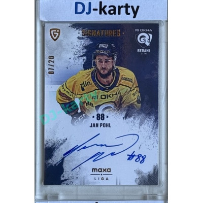 2024/25 Goal Cards Maxa liga 1. série #S-ZL4 Jan Pohl Signatures xx/20