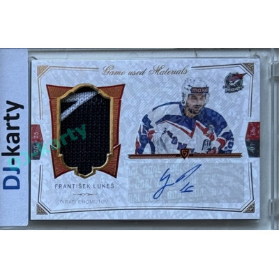 2024/25 Goal Cards Maxa liga 1. série #S-38 František Lukeš Game Used Material Signature 01/10