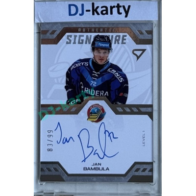 2024/25 Sportzoo ELH 2. serie #SL1-JB Jan Bambula Authentic Signature Level 1 xx/99
