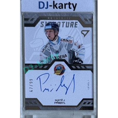 2024/25 Sportzoo ELH 2. serie #SL1-PR Matěj Přibyl Authentic Signature Level 1 xx/99