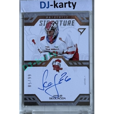 2024/25 Sportzoo ELH 2. serie #SL1-SO Jakub Sedláček Authentic Signature Level 1 xx/99