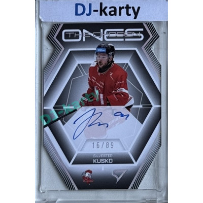 2024/25 Sportzoo ELH 2. serie #COS-SK Silvester Kusko The Chosen Ones Gold Die Cut Auto xx/89