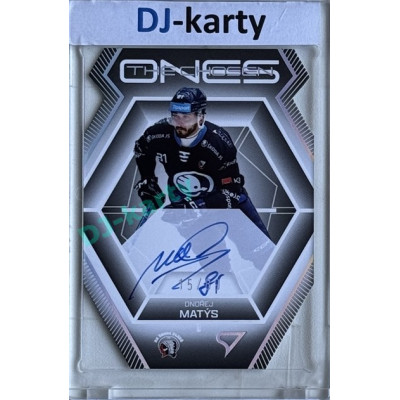 2024/25 Sportzoo ELH 2. serie #COS-OM Ondřej Matýs The Chosen Ones Gold Die Cut Auto xx/89