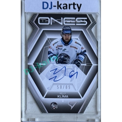 2024/25 Sportzoo ELH 2. serie #COS-KK Kelly Klíma The Chosen Ones Gold Die Cut Auto xx/89