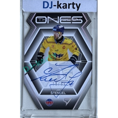 2024/25 Sportzoo ELH 2. serie #COS-JS Jan Štencel The Chosen Ones Gold Die Cut Auto xx/89