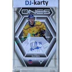 2024/25 Sportzoo ELH 2. serie #COS-NO Nick Olesen The Chosen Ones Gold Die Cut Auto xx/89
