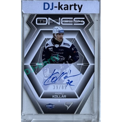 2024/25 Sportzoo ELH 2. serie #COS-AK Andrej Kollár The Chosen Ones Gold Die Cut Auto xx/89