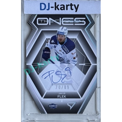 2024/25 Sportzoo ELH 2. serie #COS-JF Jakub Flek The Chosen Ones Gold Die Cut Auto xx/89