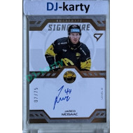 2024/25 Sportzoo ELH 2. serie #SL2-JM Jared McIsaac Authentic Signature Level 2 xx/75