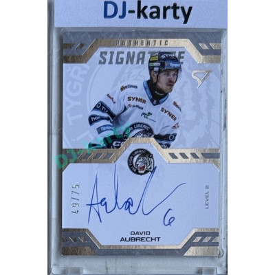 2024/25 Sportzoo ELH 2. serie #SL2-DA David Aubrecht Authentic Signature Level 2 xx/75