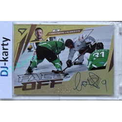 2024/25 Sportzoo ELH 2. serie #FOS-CL Christophe Lalancette Face-Off Auto xx/65