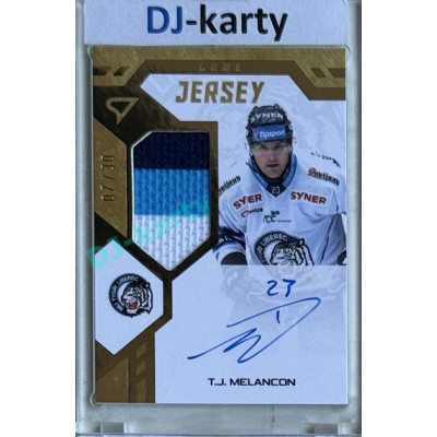 2024/25 Sportzoo ELH 2. serie #GJS-TM T. J. Melancon Game Jersey Auto 07/30
