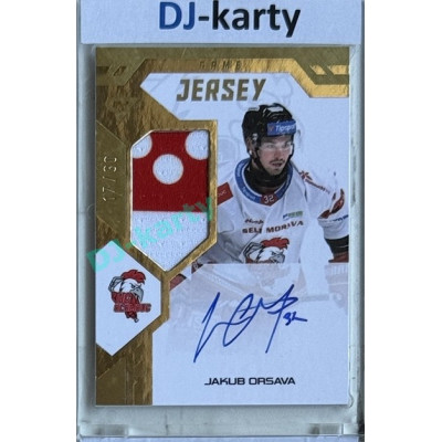 2024/25 Sportzoo ELH 2. serie #GJS-JO Jakub Orsava Game Jersey Auto 17/30