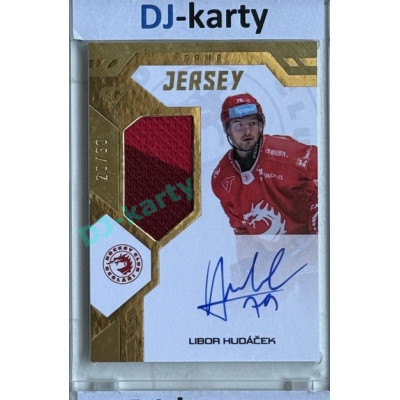 2024/25 Sportzoo ELH 2. serie #GJS-LH Libor Hudáček Game Jersey Auto 20/30