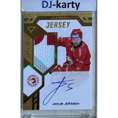 2024/25 Sportzoo ELH 2. serie #GJS-JJ Jakub Jeřábek Game Jersey Auto 08/30