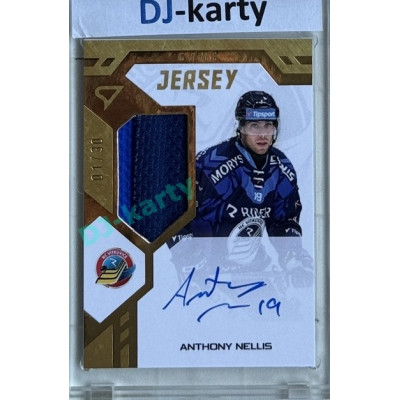 2024/25 Sportzoo ELH 2. serie #GJS-AN Anthony Nellis Game Jersey Auto 01/30