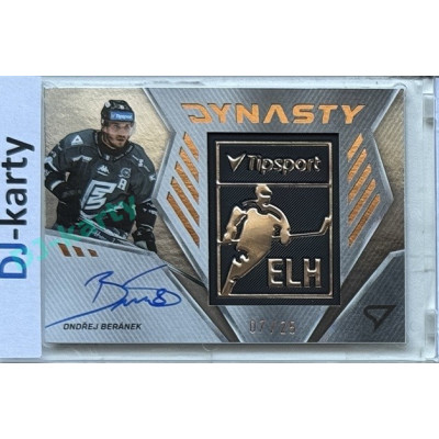 2024/25 Sportzoo ELH 2. serie #DYS-OB Ondřej Beránek Dynasty Copper Logo Auto 02/25