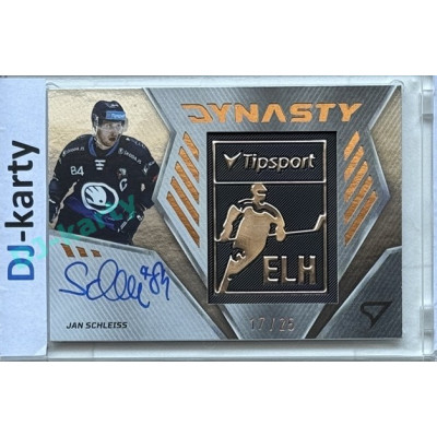2024/25 Sportzoo ELH 2. serie #DYS-SC Jan Schleiss Dynasty Copper Logo Auto 17/25