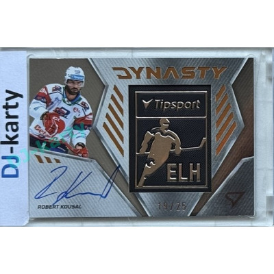 2024/25 Sportzoo ELH 2. serie #DYS-RK Robert Kousal Dynasty Copper Logo Auto 19/25