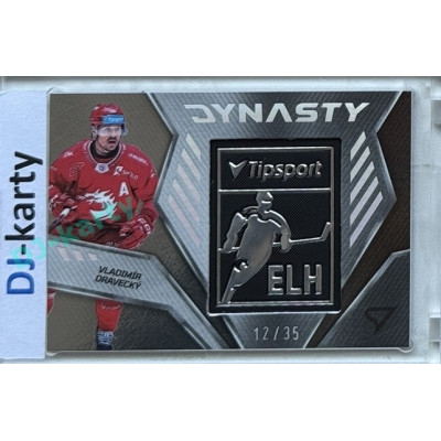 2024/25 Sportzoo ELH 2. serie #DY-02 Vladimír Dravecký Dynasty Silver Logo 12/35