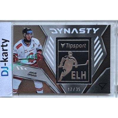 2024/25 Sportzoo ELH 2. serie #DY-26 Jakub Orsava Dynasty Silver Logo 12/35