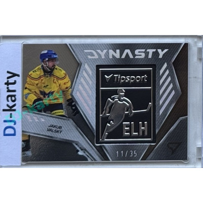 2024/25 Sportzoo ELH 2. serie #DY-14 Jakub Valský Dynasty Silver Logo 11/35