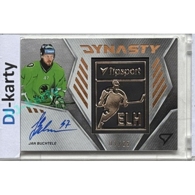 2024/25 Sportzoo ELH 2. serie #DYS-JB Jan Buchtele Dynasty Copper Logo Auto 03/25