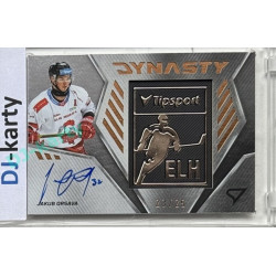 2024/25 Sportzoo ELH 2. serie #DYS-JO Jakub Orsava Dynasty Copper Logo Auto 23/25