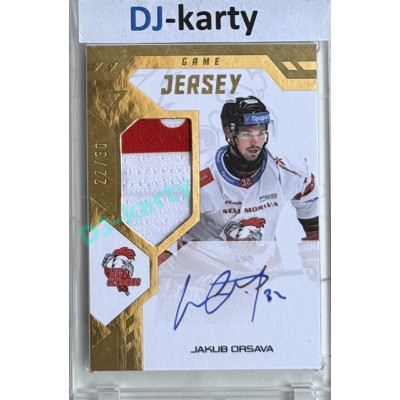 2024/25 Sportzoo ELH 2. serie #GJS-JO Jakub Orsava Game Jersey Auto 22/30