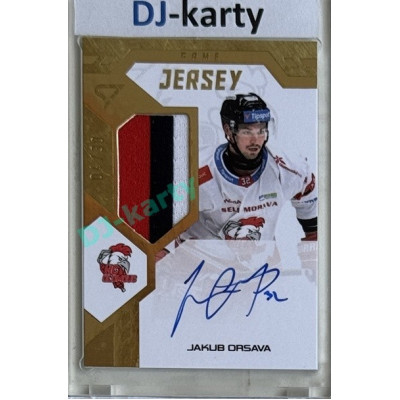 2024/25 Sportzoo ELH 2. serie #GJS-JO Jakub Orsava Game Jersey Auto 04/30