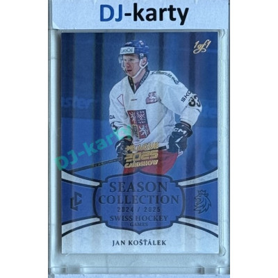 2024/25 LC Repre serie 1 #SHG-03 Jan Košťálek Season Collection Swiss Hockey Games 2024 Prague CardShow 2025 Blue 1of1