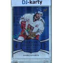 2024/25 LC Repre serie 1 #SHG-11 Ondřej Kovařčík Season Collection Swiss Hockey Games 2024 Prague CardShow 2025 Blue 1of1