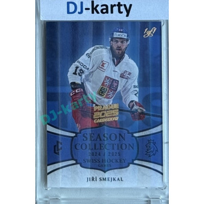 2024/25 LC Repre serie 1 #SHG-12 Jiří Smejkal Season Collection Swiss Hockey Games 2024 Prague CardShow 2025 Blue 1of1