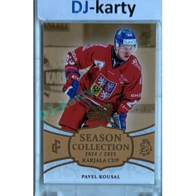 2024/25 LC Repre serie 1 #KC-15 Pavel Kousal Season Collection Karjala Cup 2024 Prague CardShow 2025 Gold 1of1