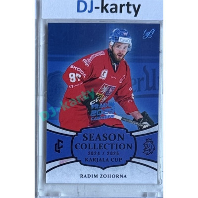 2024/25 LC Repre serie 1 #KC-25 Radim Zohorna Season Collection Karjala Cup 2024 Prague CardShow 2025 Blue 1of1