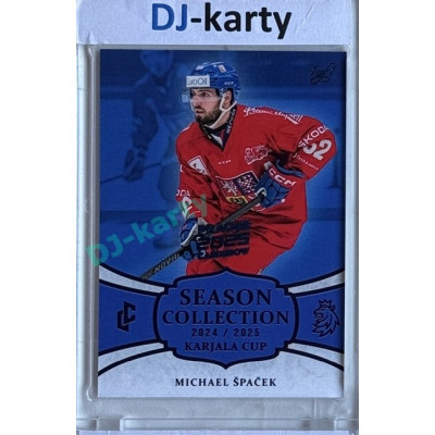 2024/25 LC Repre serie 1 #KC-17 Michael Špaček Season Collection Karjala Cup 2024 Prague CardShow 2025 Blue 1of1