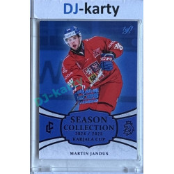 2024/25 LC Repre serie 1 #KC-02 Martin Jandus Season Collection Karjala Cup 2024 Prague CardShow 2025 Blue 1of1