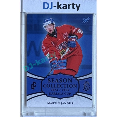 2024/25 LC Repre serie 1 #KC-02 Martin Jandus Season Collection Karjala Cup 2024 Prague CardShow 2025 Blue 1of1
