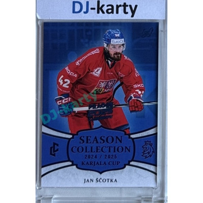 2024/25 LC Repre serie 1 #KC-03 Jan Ščotka Season Collection Karjala Cup 2024 Prague CardShow 2025 Blue 1of1