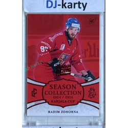 2024/25 LC Repre serie 1 #KC-25 Radim Zohorna Season Collection Karjala Cup 2024 Prague CardShow 2025 Red 1of1
