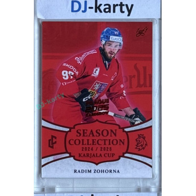 2024/25 LC Repre serie 1 #KC-25 Radim Zohorna Season Collection Karjala Cup 2024 Prague CardShow 2025 Red 1of1