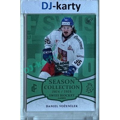 2024/25 LC Repre serie 1 #SHG-23 Daniel Voženílek Season Collection Swiss Hockey Games 2024 Prague CardShow 2025 Turquoise 1of1
