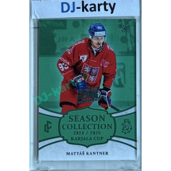 2024/25 LC Repre serie 1 #KC-21 Matyáš Kantner Season Collection Karjala Cup 2024 Prague CardShow 2025 Turquoise 1of1