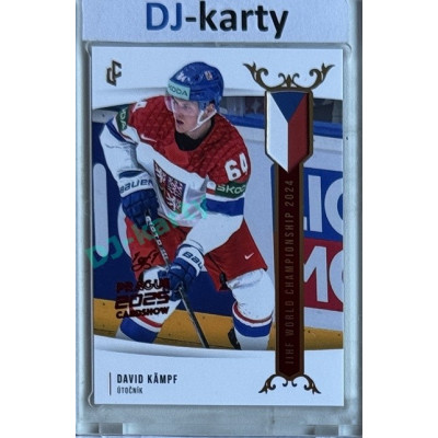 2024 LC Golden Prague Belongs to us #WCH-16 David Kämpf IIHF World Championship 2024 Red 2025 Prague CardShow 1of1