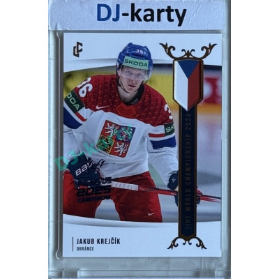 2024 LC Golden Prague Belongs to us #WCH-05 Jakub Krejčík IIHF World Championship 2024 Blue 2025 Prague CardShow 1of1
