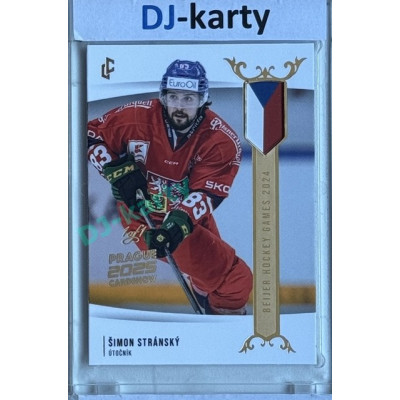 2024 LC Golden Prague Belongs to us #EHB-22 Šimon Stránský Baijer Hockey Games 2024 Gold 2025 Prague CardShow 1of1