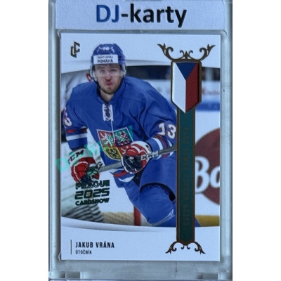 2024 LC Golden Prague Belongs to us #EHC-14 Jakub Vrána Czech Hockey Games 2024 Turquoise 2025 Prague CardShow 1of1